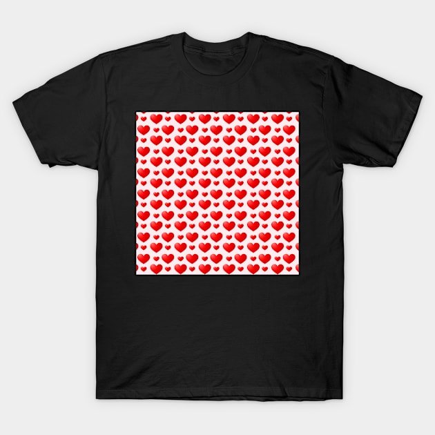 Valentine's Day Pattern T-Shirt by Kacarrot